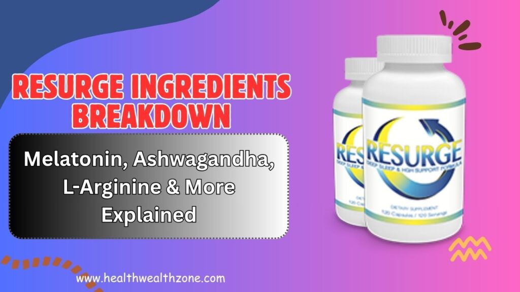 Resurge Ingredients Breakdown: Melatonin, Ashwagandha, L-Arginine & More Explained