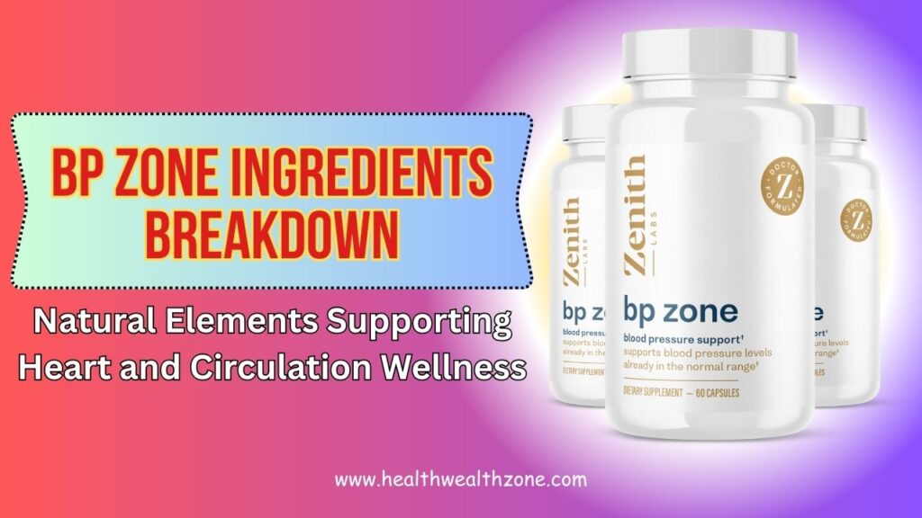 BP Zone Ingredients Breakdown: Natural Elements Supporting Heart and Circulation Wellness